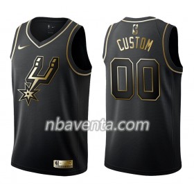 Camiseta Hombre San Antonio Spurs Personalizadas Nike Negro Golden Edition Swingman